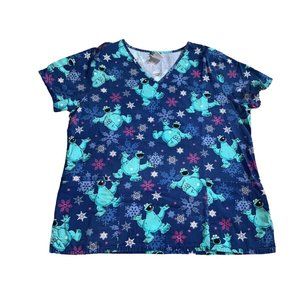 Sesame Street Cookie Monster Scrub Top Lg